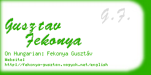 gusztav fekonya business card